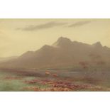 Charles Edward Brittan (1837-1888), watercolour "Loch Shiel". 35 cm x 51 cm.