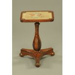 A Regency rosewood tapestry topped wine table,