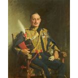 Frank Byrom, oil on canvas, portrait of Major Sir Algar Howard K.C.V.O., M.C.