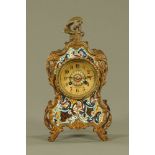 A 19th century French enamelled timepiece,