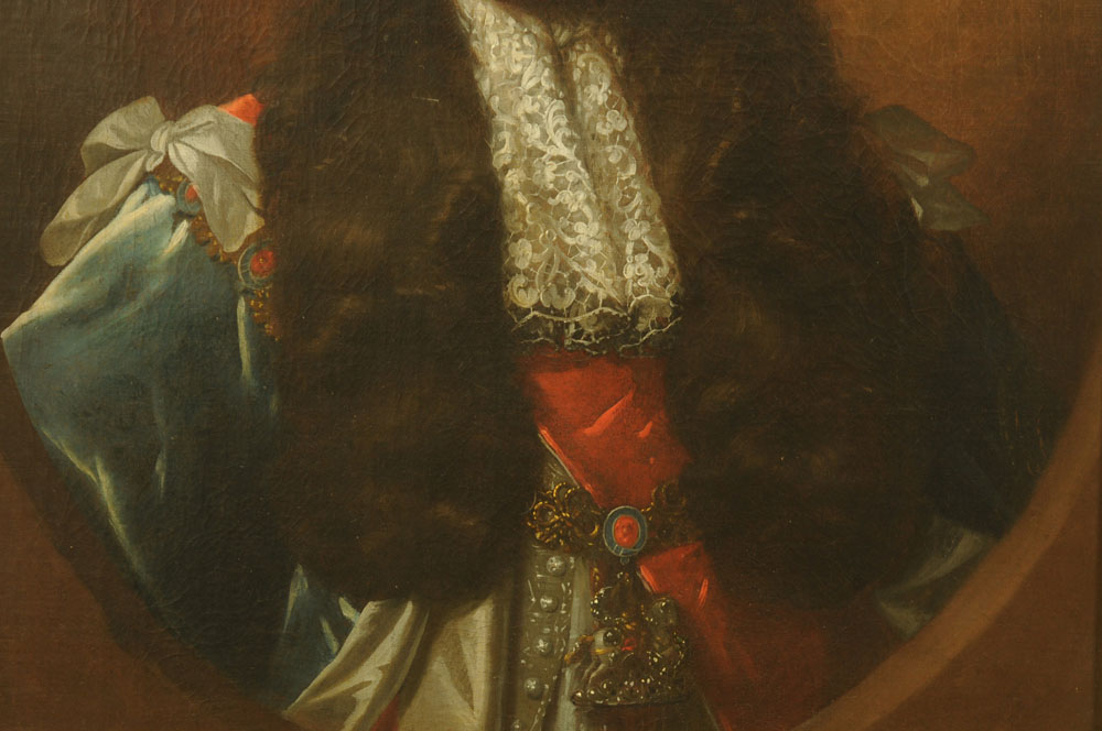 Attributed to John Riley (1646-1691), oil painting, portrait of King William III. - Image 4 of 5