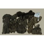 A miscellaneous collection of Victorian clothing.