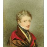 Adam Buck, watercolour, miniature portrait of Charles Edward Long, 12.