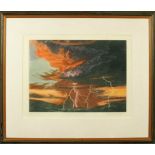 After Susan E Jameson (born 1944), "Lightning Storm I", artist proof mezzotint, within a card mount,