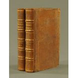 MILTON, "Paradise Regained", leather bound 2 volume edition 1760, printed by C. Hitch and L. Hawes.