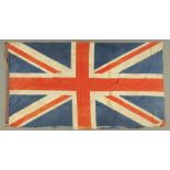 A cotton Union Jack, 90 cm x 166 cm.