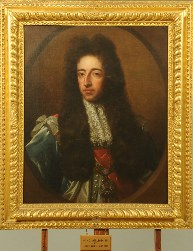 Attributed to John Riley (1646-1691), oil painting, portrait of King William III. - Image 2 of 5