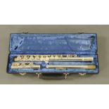 A cased flute by Rosehill Instruments USA, Serial No. 20333.