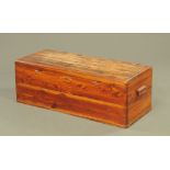 A 20th century camphorwood blanket box, of hinged rectangular form. 37 cm x 105 cm x 45 cm.