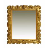 A restored 18th century giltwood mirror,