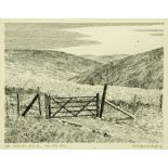 Alfred Wainwright (1907-1991), an original pen and ink drawing "The County Fence, Salter Fell",