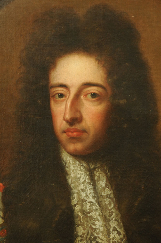 Attributed to John Riley (1646-1691), oil painting, portrait of King William III. - Image 3 of 5