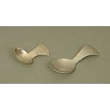 A Keswick School of Industrial Arts planished stainless steel caddy spoon,