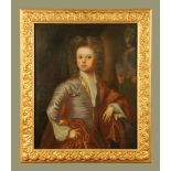 Early 18th century school, oil painting, half length portrait of Charles Berkeley, relined canvas.