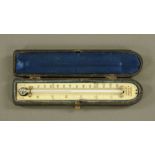 An interesting early 20th century Negretti and Zambra desk thermometer,