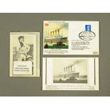 Titanic interest, a Millvina Dean autograph and Titanic Anniversary maiden voyage first day cover.