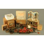 A quantity of 1930's Japanese lacquered miniature furniture and catalogue dated 1933 (see