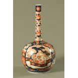 A large Imari club shaped vase, decorated in typical Imari colours. Height 55 cm.