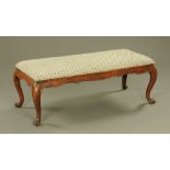 A George III mahogany fender stool,