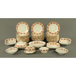 A 19th century John Mortlock pottery part dinner service, of early 19th century design,