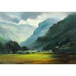 Shirley Shackleton, a pastel "Eagle Crag Stonethwaite", 18 cm x 26 cm, framed, signed.