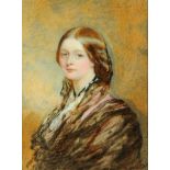 19th century school, miniature painting, portrait of Charlotte Howard, 12.