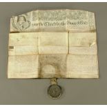 A George III Vellum document, relating to Cumberland and Land, Chattels,
