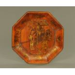 A Chinese Huanghuali octagonal charger,