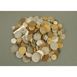 A large quantity of mixed 19th century and later UK and European coinage and tokens.