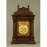A late 19th century bracket clock,