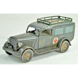 Tipp and Co Pre-war Military Ambulance. Whilst missing figures, the toy is functional. Well