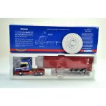 Corgi Diecast Model Truck Issue comprising No. CC12816 Scania T Topline Container Trailer in the