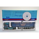 Corgi Diecast Model Truck Issue comprising No. CC13603 DAF CF Curtainside in the livery of Tyson