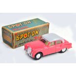 Spot On No. 101 Armstrong Siddeley Sapphire 236 in Two Tone coral pink and grey. Cream interior