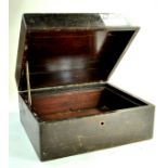 An old large wooden hinged box. Likely early 20th century, requires attention.