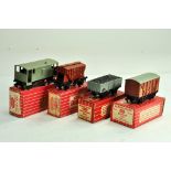 Hornby Dublo 00 Gauge model railway issues comprising wagons No. 4310, 4626, 4635 and 4301. Look