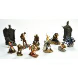 Lord of the Rings LOTR collectables comprising mostly Danbury Mint figure assortment, generally very