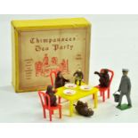 FG Taylor Chimpanzees' Tea Party comprising plastic figures plus extras for the set. Very good in