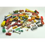 A group of play worn diecast comprising various makers, Dinky, Corgi and others.