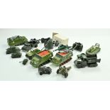 Military Diecast group comprising Dinky, Britains and others. Mostly fair.
