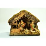A Mid 20th Century Christmas Nativity Scene. Compositional / plastic. Maker Unknown.