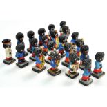 A collection of 24 Robertson’s unboxed Jam Golly Band, Lollipop and football figures. 3” high.