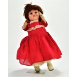 Antique ‘Germany’ Bisque Composition Doll 11”/28cm, open shut eyes, open mouth, upper tiny teeth,