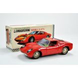 Asaki Japanese Tinplate Large Scale Battery Operated Lamborghini Miura P-400 Sports Car. A superb