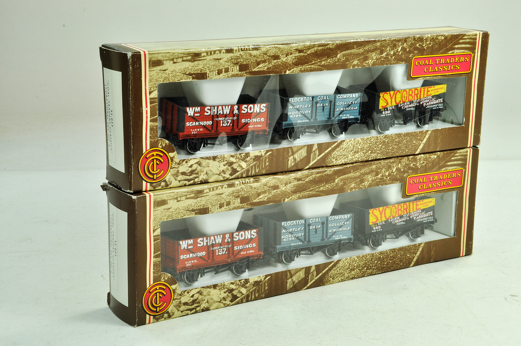 Bachmann Model Railway Issues comprising duo of Coal Trader Classics Wagon Sets. Appear excellent in