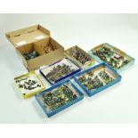 A large group of Miniature figures relating to Warhammer or Similar plus a box of Airfix plastic