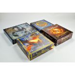 Lord of the Rings LOTR collectables comprising various board and trivia games including Risk,