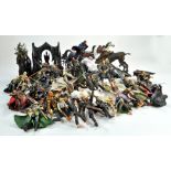 Lord of the Rings LOTR collectables comprising impressive plastic action figure group, various
