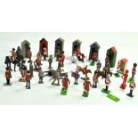 Britains group of mostly metal military issues plus others including guard hut accessories. Fair