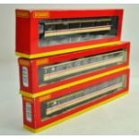 Hornby 00 model railway issues comprising trio of Intercity Coaches. Excellent in boxes.